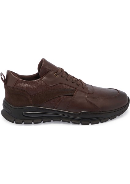 Kahve Hakiki Deri Erkek Sneaker - E24S1AY57095-A24