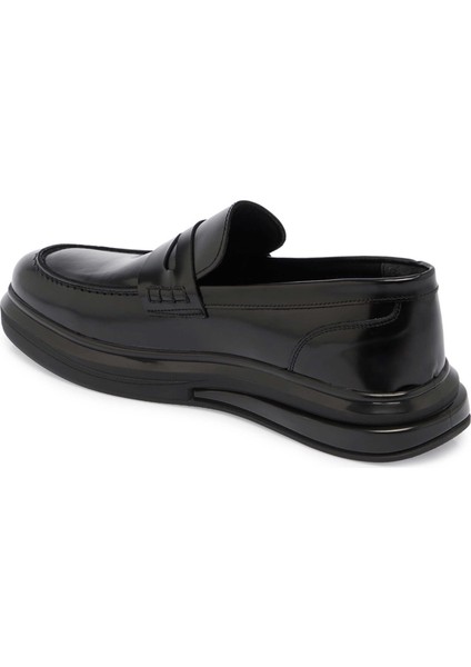 Siyah Hakiki Deri Erkek Loafer - E24S1AY57104-A23