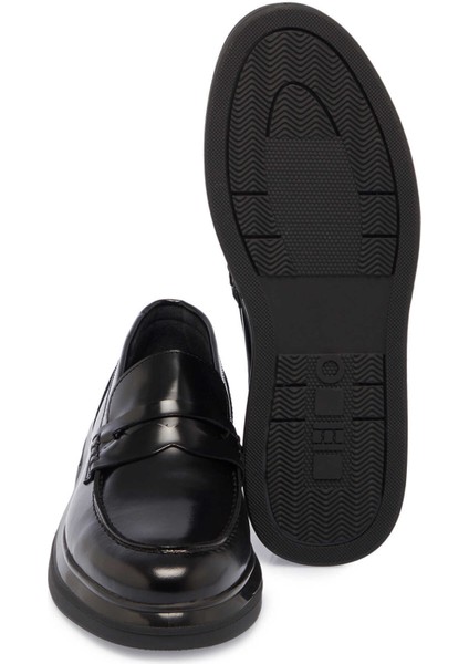 Siyah Hakiki Deri Erkek Loafer - E24S1AY57104-A23