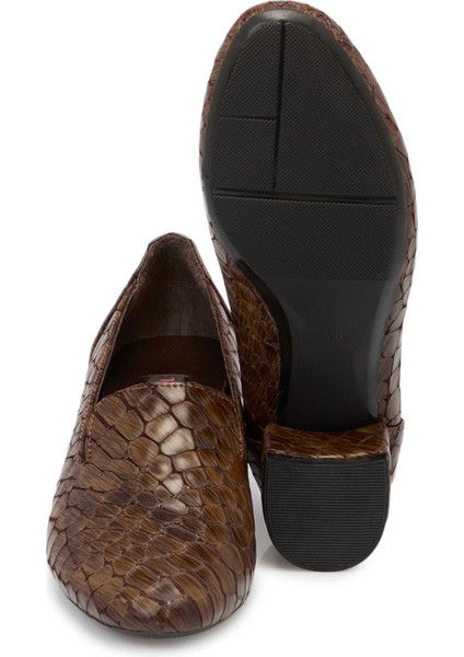 Vizon Hakiki Deri Kadın Topuklu Ayakkabı - K24S1AY67543-N2P