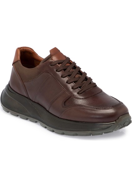 Kahve Hakiki Deri Erkek Sneaker - E24S1AY57056-A24