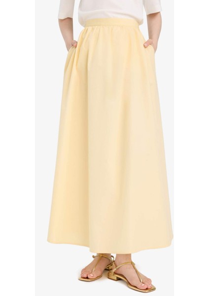 A Kesim Basic Düz Poplin Maxi Tesettür Etek E4369AX25SP