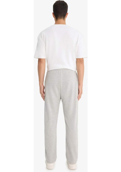 Regular Fit Basic Düz Beli Bağcıklı Düz Paça Cepli Eşofman Altı D6762AX25AU