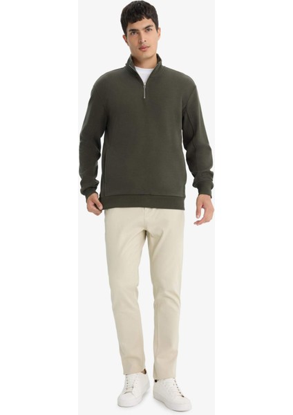 Regular Fit Yarım Fermuarlı Sweatshirt E9629AX25AU
