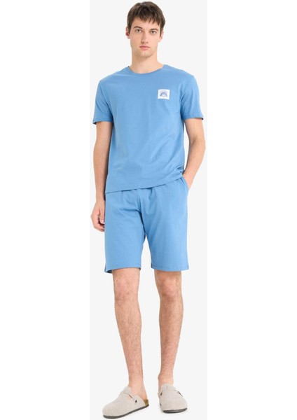 Pijama Takımı Baskılı Kısa Kollu Üst Şort F6185AX25SP