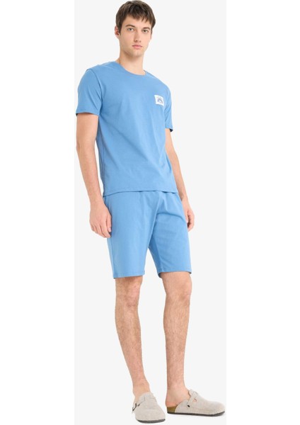 Pijama Takımı Baskılı Kısa Kollu Üst Şort F6185AX25SP
