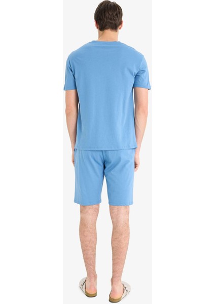 Pijama Takımı Baskılı Kısa Kollu Üst Şort F6185AX25SP
