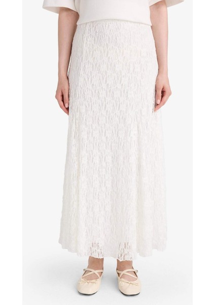 Dantel Beyaz Maxi Etek F5014AX25HS