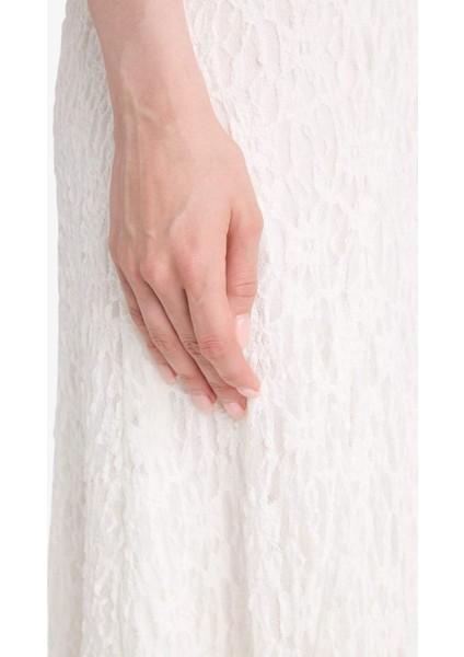 Dantel Beyaz Maxi Etek F5014AX25HS