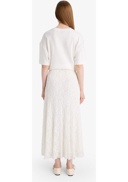 Dantel Beyaz Maxi Etek F5014AX25HS