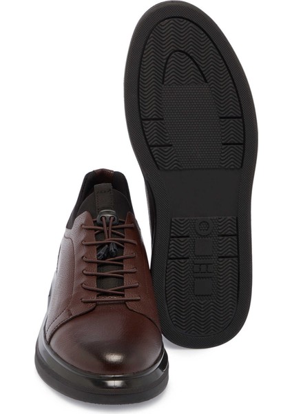 Kahve Hakiki Deri Erkek Sneaker - E24S1AY57102-A24