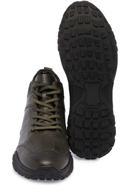 Yeşil Hakiki Deri Erkek Casual Bot - E24K1BT57103-H48