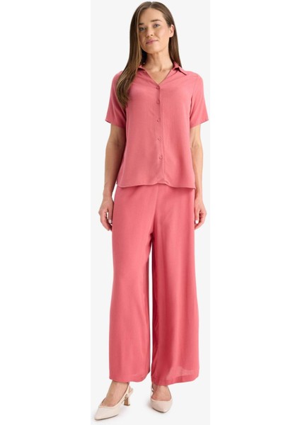 Culotte Geniş Paça Krinkıl Viskon Kapri C9565AX25SM