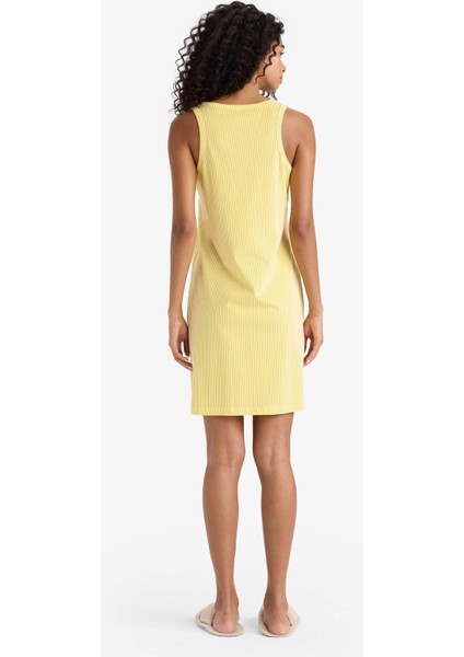 Regular Fit U Yaka Baskılı Kolsuz Gecelik F6078AX25HS