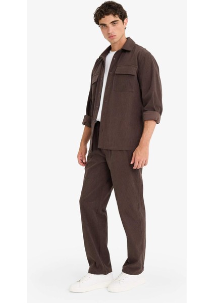 Wide Leg Geniş Paça Fitilli Kadife Pantolon F2042AX25WN