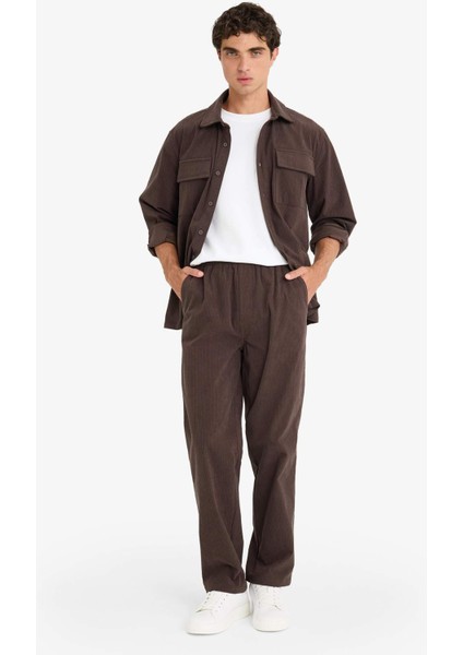 Wide Leg Geniş Paça Fitilli Kadife Pantolon F2042AX25WN