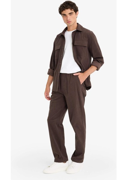 Wide Leg Geniş Paça Fitilli Kadife Pantolon F2042AX25WN