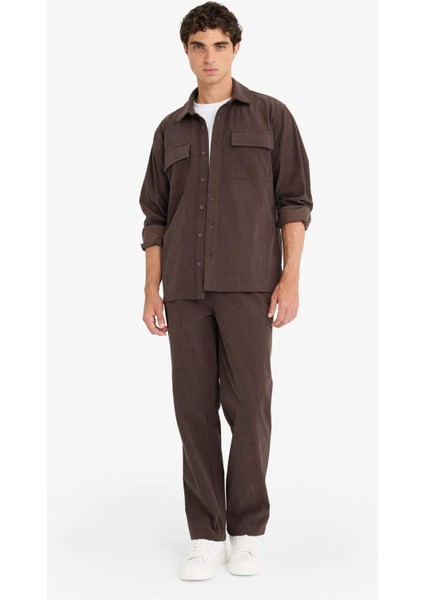 Wide Leg Geniş Paça Fitilli Kadife Pantolon F2042AX25WN