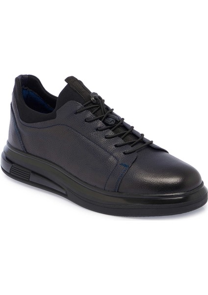 Lacivert Hakiki Deri Erkek Sneaker - E24S1AY57102-A31 indirimleri