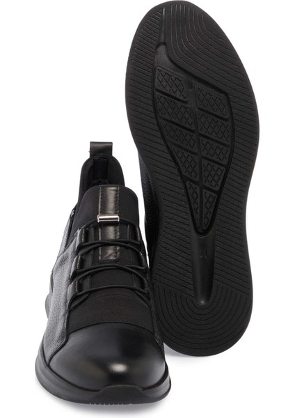 Siyah Hakiki Deri Erkek Casual Ayakkabı - E24S1AY56956-A23