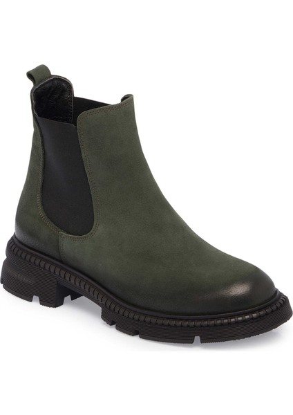 Yeşil Hakiki Nubuk Deri Kadın Casual Bot - K24K1BT67509-G98 indirimleri