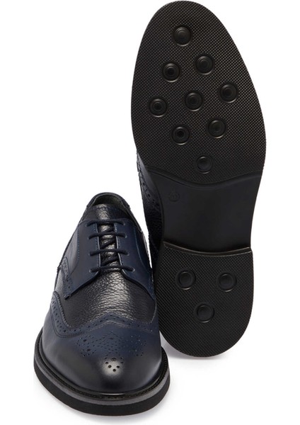 Lacivert Hakiki Deri Erkek Klasik Ayakkabı - E24S1AY56954-A31