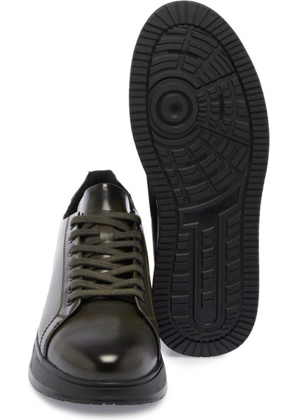 Haki Hakiki Deri Erkek Sneaker - E24S1AY57101-H48