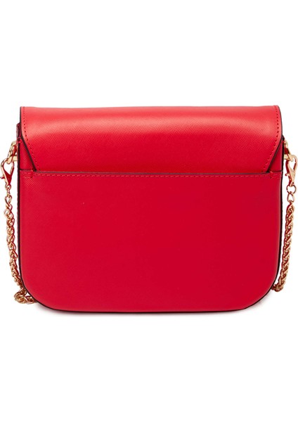 Kırmızı Hakiki Deri Kadın Çapraz Askılı Çanta - S24K1BC79933-S7U