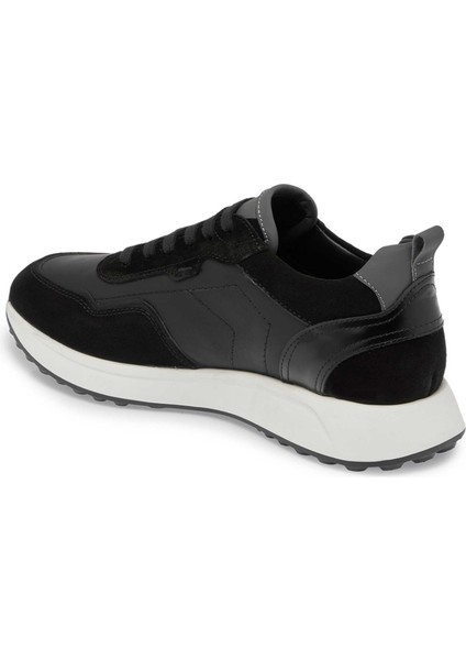 Siyah Hakiki Deri Erkek Sneaker - E24S1AY57068-W19