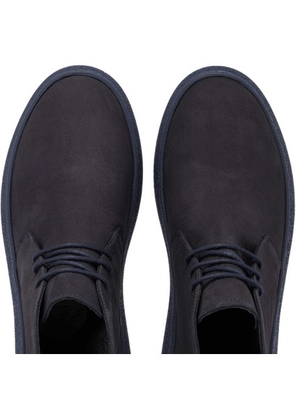 Lacivert Hakiki Nubuk Deri Erkek Casual Bot - E24K1BT56962-C39