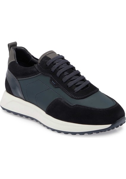 Lacivert Hakiki Deri Erkek Sneaker - E24S1AY57068-W32 indirimleri
