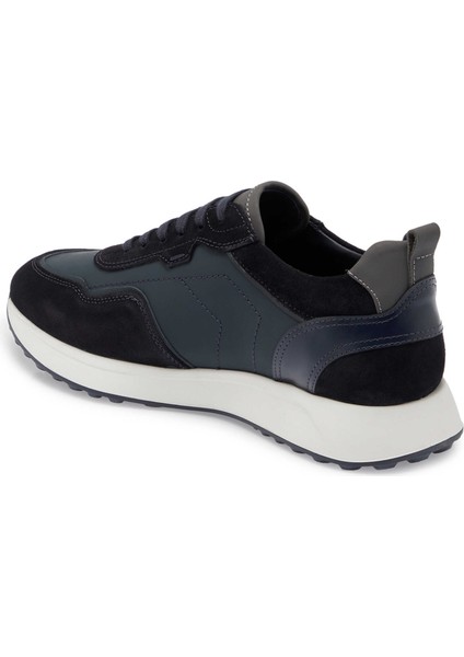 Lacivert Hakiki Deri Erkek Sneaker - E24S1AY57068-W32
