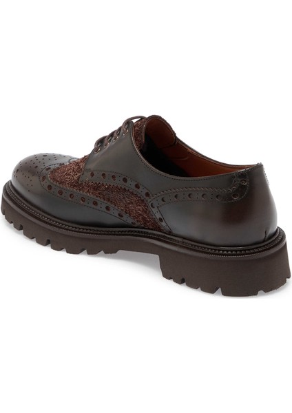 Kahve Hakiki Deri Erkek Klasik Ayakkabı - E24S1AY57065-J0R