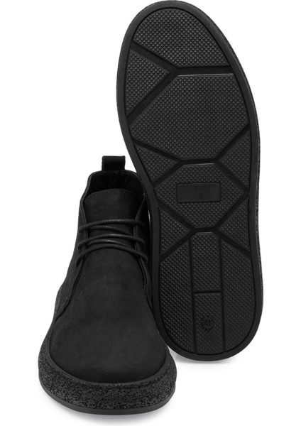 Siyah Hakiki Nubuk Deri Erkek Casual Bot - E24K1BT56962-A64