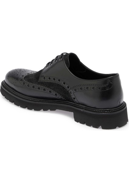 Siyah Hakiki Deri Erkek Klasik Ayakkabı - E24S1AY57065-K61