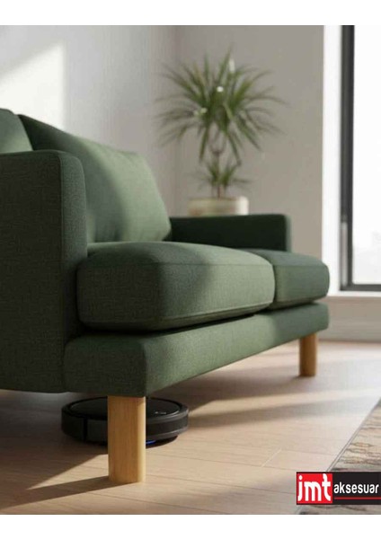 Kapsül Bohem 15 cm (8 Adet)Açık Kubik Ceviz Mobilya Kanepe Sehpa Tv Ünitesi Koltuk ve Konsol Ayağı