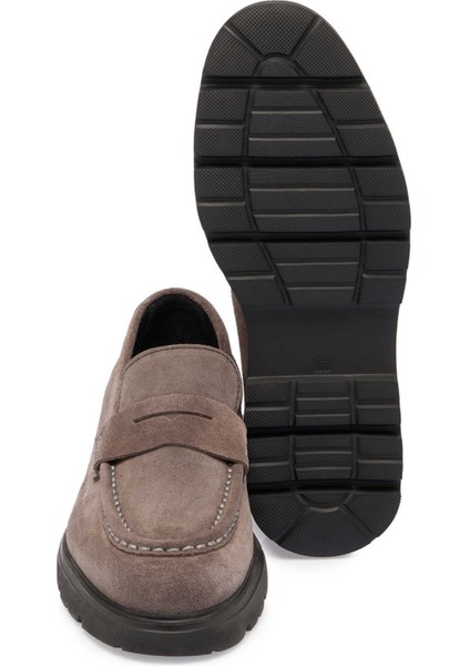 Bej Hakiki Süet Deri Erkek Loafer - E24S1AY56930-T86