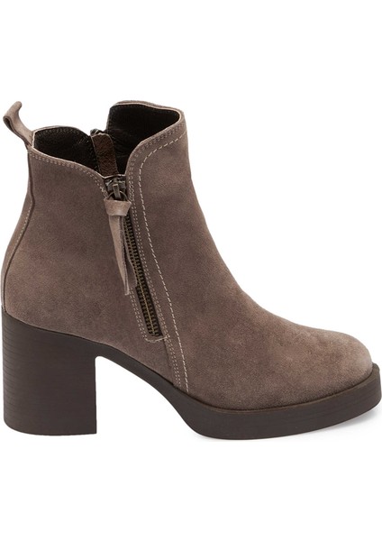 Vizon Hakiki Süet Deri Kadın Casual Bot - K24K1BT67563-A02