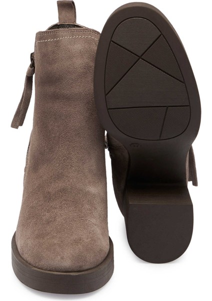 Vizon Hakiki Süet Deri Kadın Casual Bot - K24K1BT67563-A02