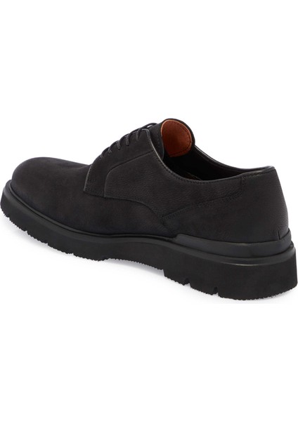 Siyah Hakiki Nubuk Deri Erkek Klasik Ayakkabı - E24S1AY57013-A64