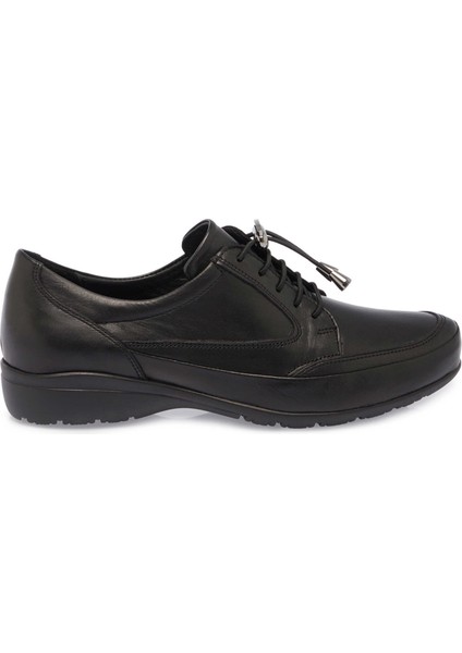 Siyah Hakiki Deri Kadın Casual Ayakkabı - K24S1AY67626-A23