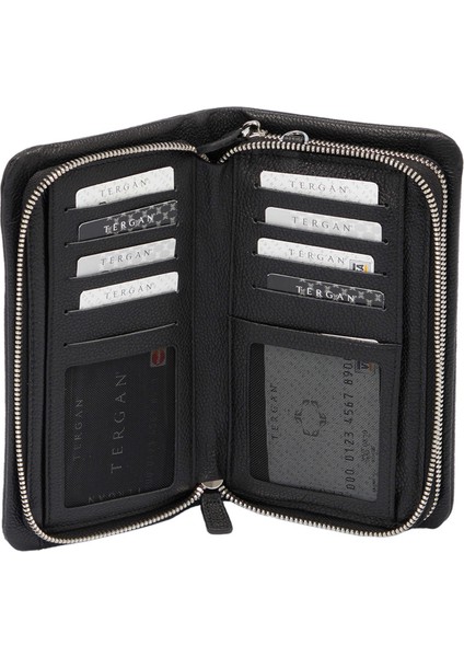 Siyah Hakiki Deri Unisex Portföy Çantası - S1PC00002197-U9G