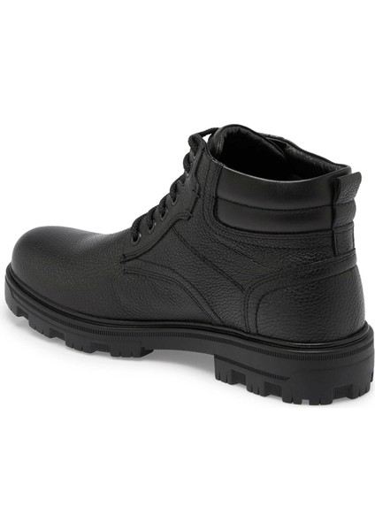 Siyah Hakiki Nubuk Deri Erkek Casual Bot - E24K1BT57086-A41