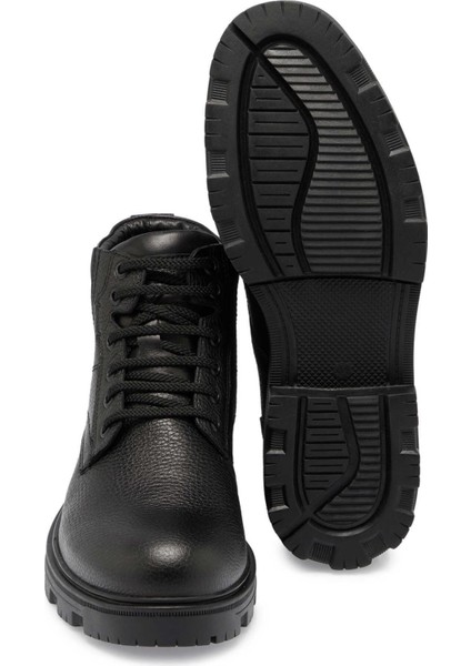 Siyah Hakiki Nubuk Deri Erkek Casual Bot - E24K1BT57086-A41