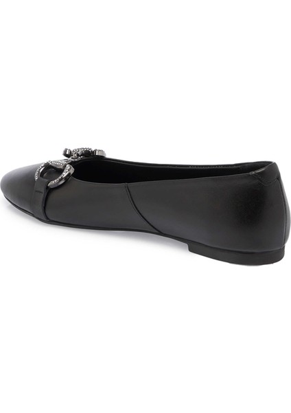 Siyah Hakiki Deri Kadın Babet - K24S1BB67720-A23