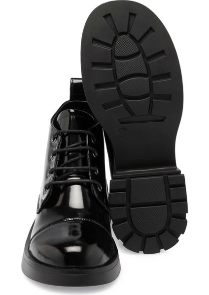 Siyah Hakiki Rugan Deri Kadın Casual Bot - K24K1BT67634-A07