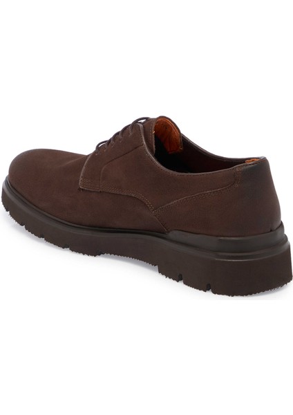 Kahve Hakiki Nubuk Deri Erkek Klasik Ayakkabı - E24S1AY57013-A39