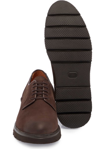 Kahve Hakiki Nubuk Deri Erkek Klasik Ayakkabı - E24S1AY57013-A39