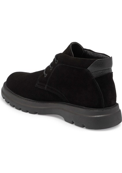 Siyah Hakiki Süet Deri Erkek Casual Bot - E24K1BT56929-A01