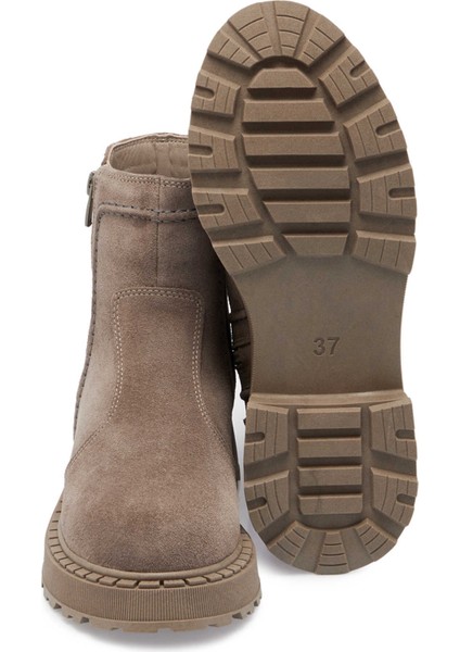 Vizon Hakiki Süet Deri Kadın Casual Bot - K24K1BT67557-A02